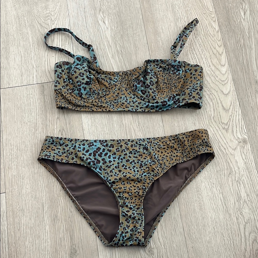NWOT Ulla Johnson Zahara Bikini in Leopard Print
